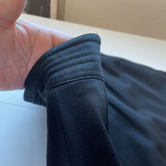 Vintage 80s Escada 100% Wool Pencil Skirt Quilted Waist Classic Black size 2/4 - Picture 6 of 9